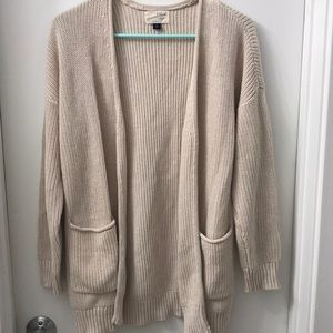 Beige knit cardigan